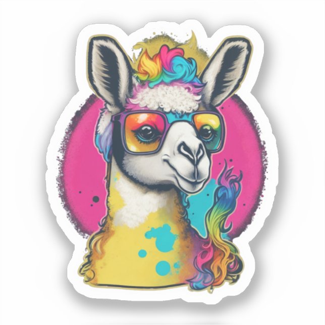 Express Yourself with Llama Vinyl Stickers (Front)