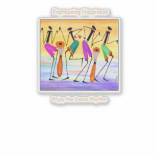 Expressing Happiness, Custom-Cut Vinyl Sticker