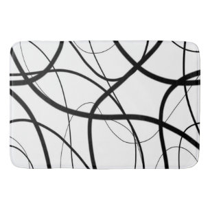 Expression in Black and White Bath Mat