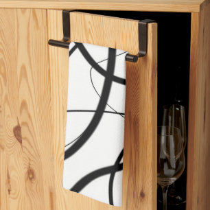 Expression in Black and White Tea Towel