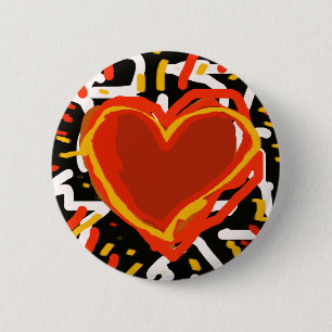 expression of love 6 cm round badge