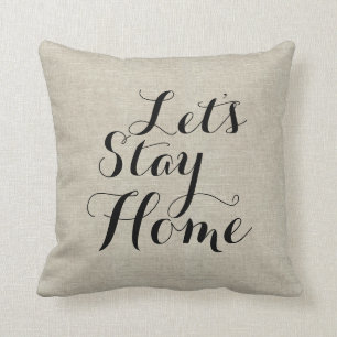 Expression Rustic Linen Look Throw Pillow