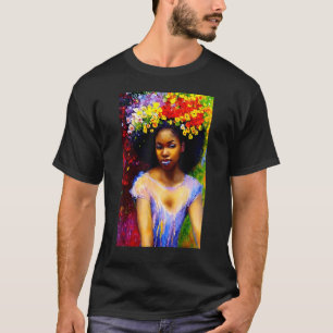 Expressionism oil paint African American Woman blo T-Shirt