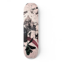 " Expressionism Skateboard: Unique Mixed Media