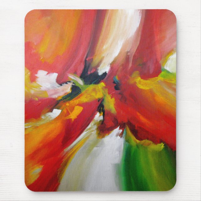 Expressionist Abstract Template Modern Trendy Mouse Mat (Front)