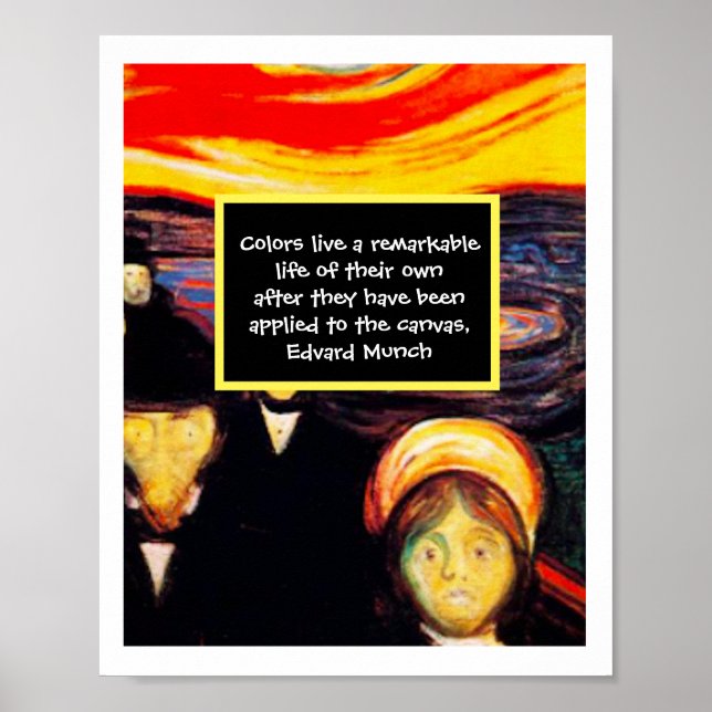 Expressionist Art Painting Quote  Poster (Front)