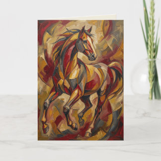 Expressionist Horse – Bold Modern Art Blank Card