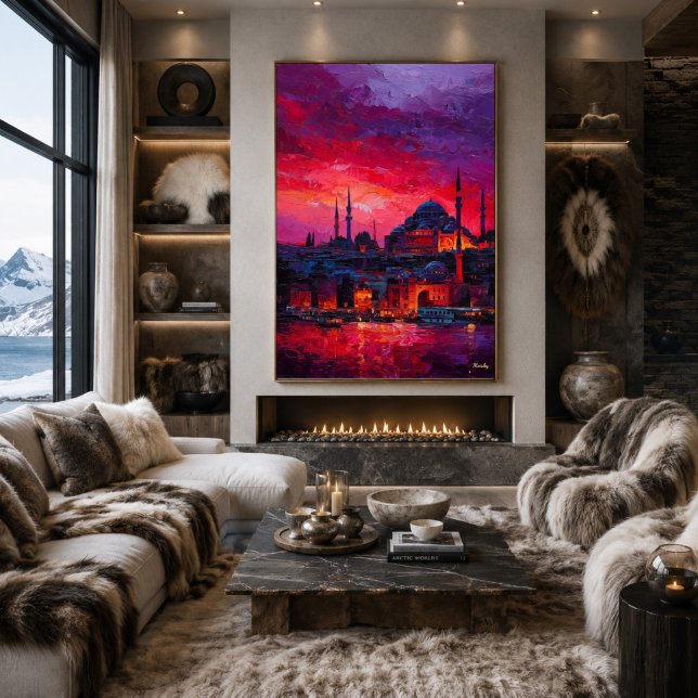 Expressionist Istanbul Skyline Vibrant City Poster (Creator Uploaded)