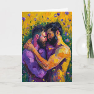Expressionist Oil Embrace Card