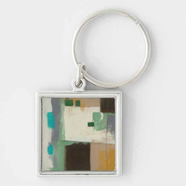 Expressionist Painting with Heavy Brush Strokes Key Ring (Front)