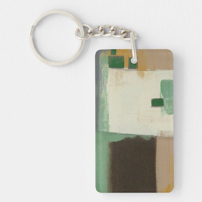 Expressionist Painting with Heavy Brush Strokes Key Ring (Front)