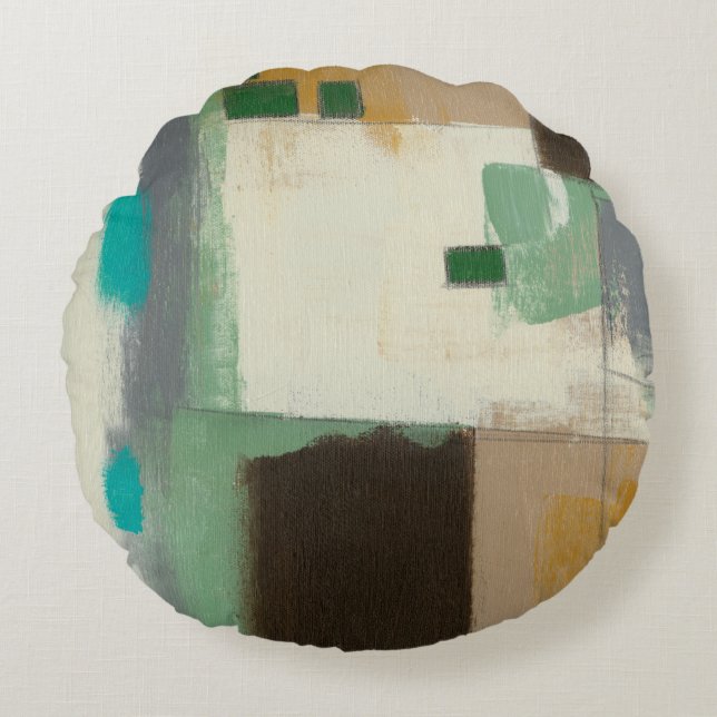 Expressionist Painting with Heavy Brush Strokes Round Cushion (Front)