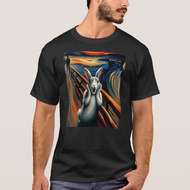 Expressionist Scream Shirt for Rabbit Lovers Bunny (Front)