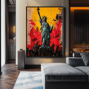 Expressionist Statue of Liberty – Bold Art Poster