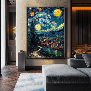 Expressionist The Starry Night – Bold Contemporary Poster