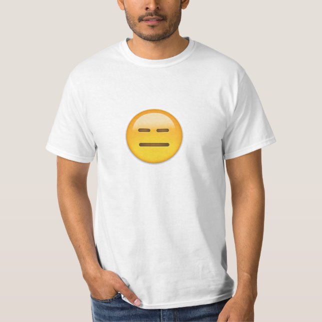 Expressionless Face Emoji T-Shirt (Front)
