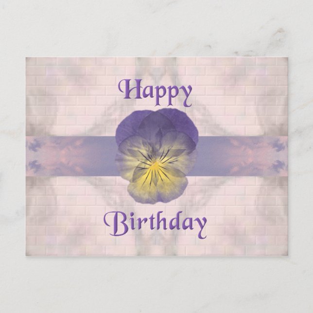 Expressions ~ Birthday ~ Pansy Postcard (Front)