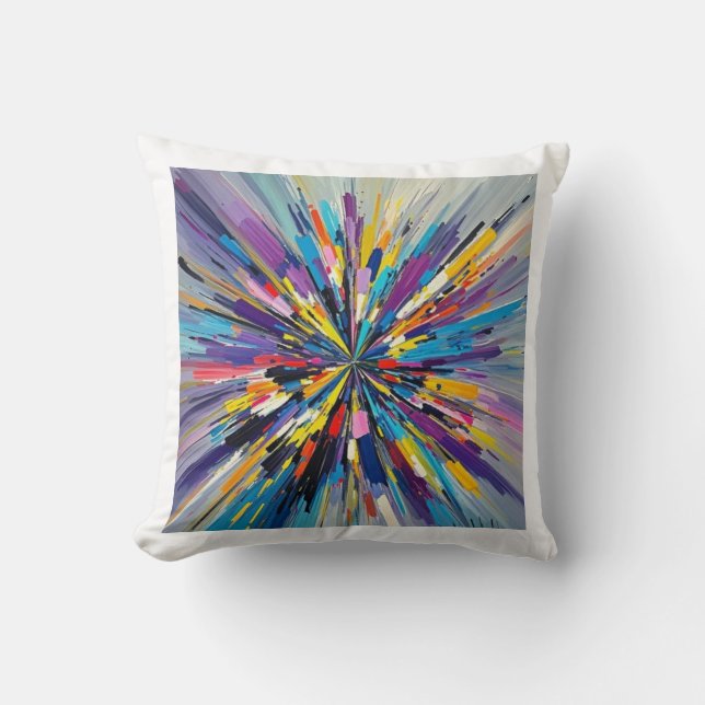 Expressive abstract art design  cushion (Front)