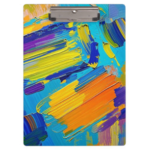 Expressive abstract art design wall decor poster clipboard