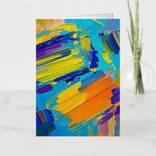 Expressive abstract art design wall decor poster foil greeting card