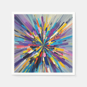 Expressive abstract art design wall decor poster napkin