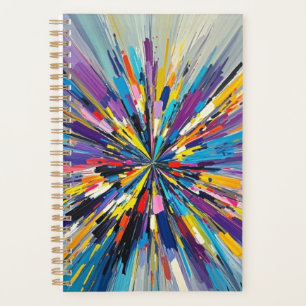 Expressive abstract art design wall decor poster planner