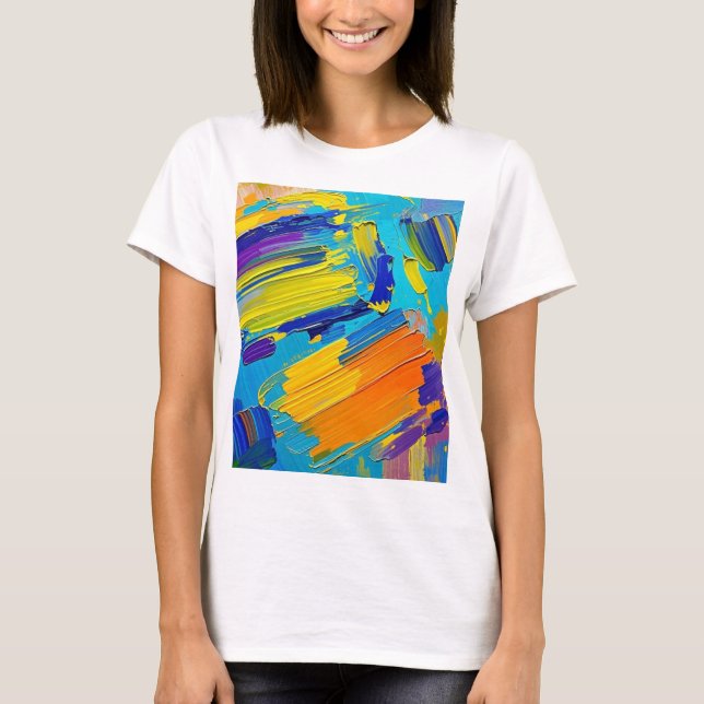 Expressive abstract art design wall decor poster T-Shirt (Front)