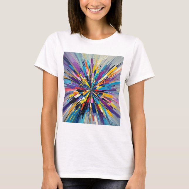 Expressive abstract art design wall decor poster T-Shirt (Front)