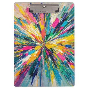 Expressive abstract colourful wall art poster deco clipboard