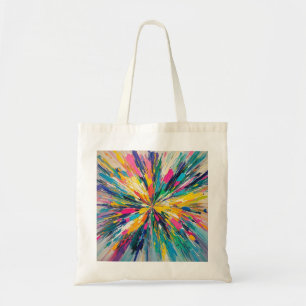 Expressive abstract colourful wall art poster deco tote bag