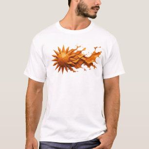 Expressive ABSTRACT SUN Graphic Tee Design