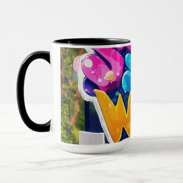 Expressive "AY" Logo – A Fusion of Creativ Mug (Left)