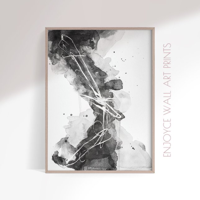 Expressive black and white abstract wall art (Creator Uploaded)