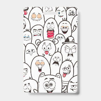 Expressive Black Blob Monsters ID Badge