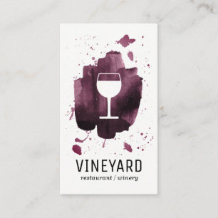 Expressive Brushed Texture / Wine Glass Business Card