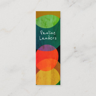 Expressive Circular Shapes Mini Business Card