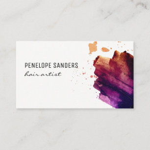 Expressive Colour Brushed Business Card