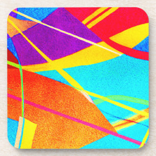 Expressive Colour Pattern Coaster