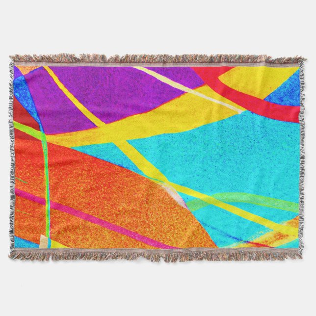 Expressive Colour Pattern Throw Blanket (Front)