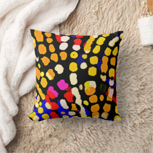 Expressive Colour Play Pattern Cushion