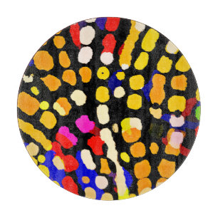 Expressive Colour Play Pattern Cutting Board