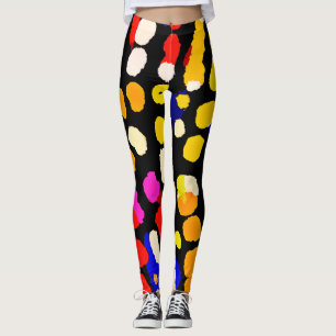 Expressive Colour Play Pattern Leggings