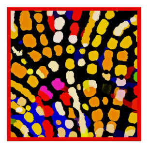 Expressive Colour Play Pattern Poster