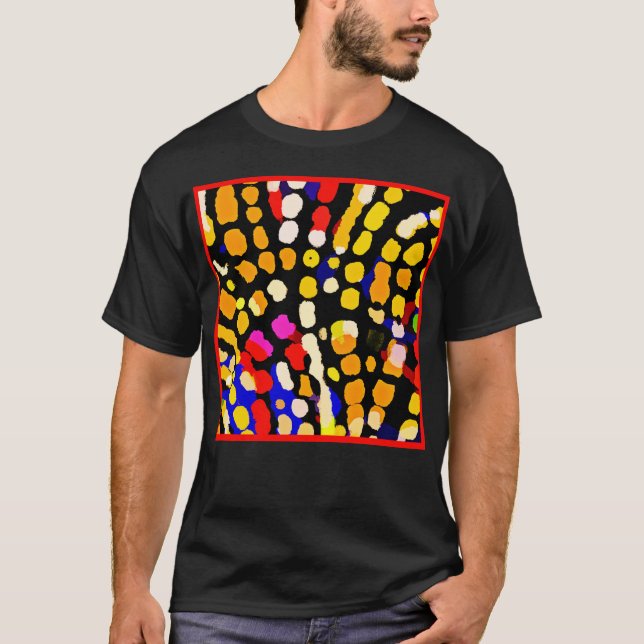 Expressive Colour Play Pattern T-Shirt (Front)