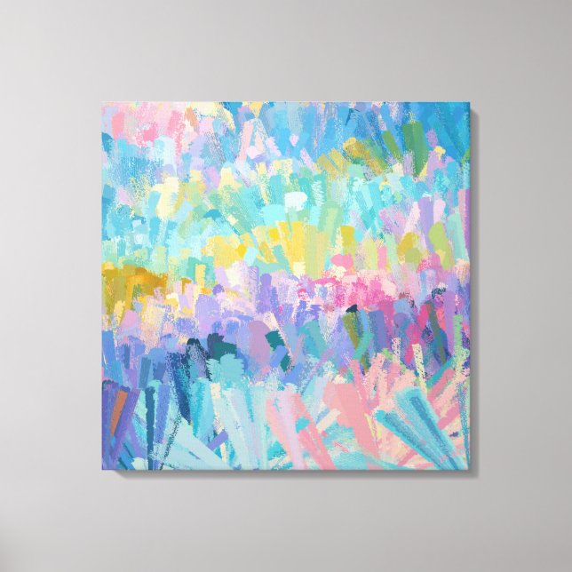 Expressive Colourful Foliage Canvas Print (Front)