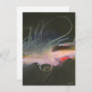Expressive Dark Green Abstract Art - Maura Reed Card