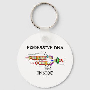 Expressive DNA Inside (DNA Replication) Key Ring