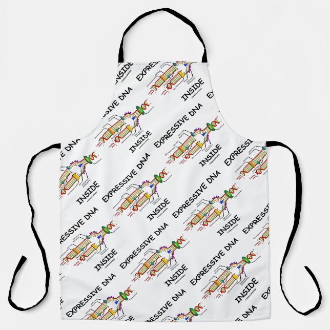 Expressive DNA Inside Molecular Biology Humour Apron (Front)