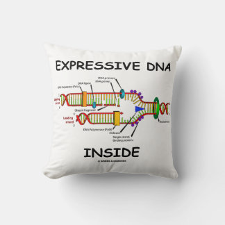 Expressive DNA Inside Molecular Biology Humour Cushion