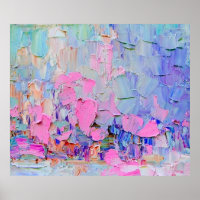 Expressive embossed paint on canvas, created using